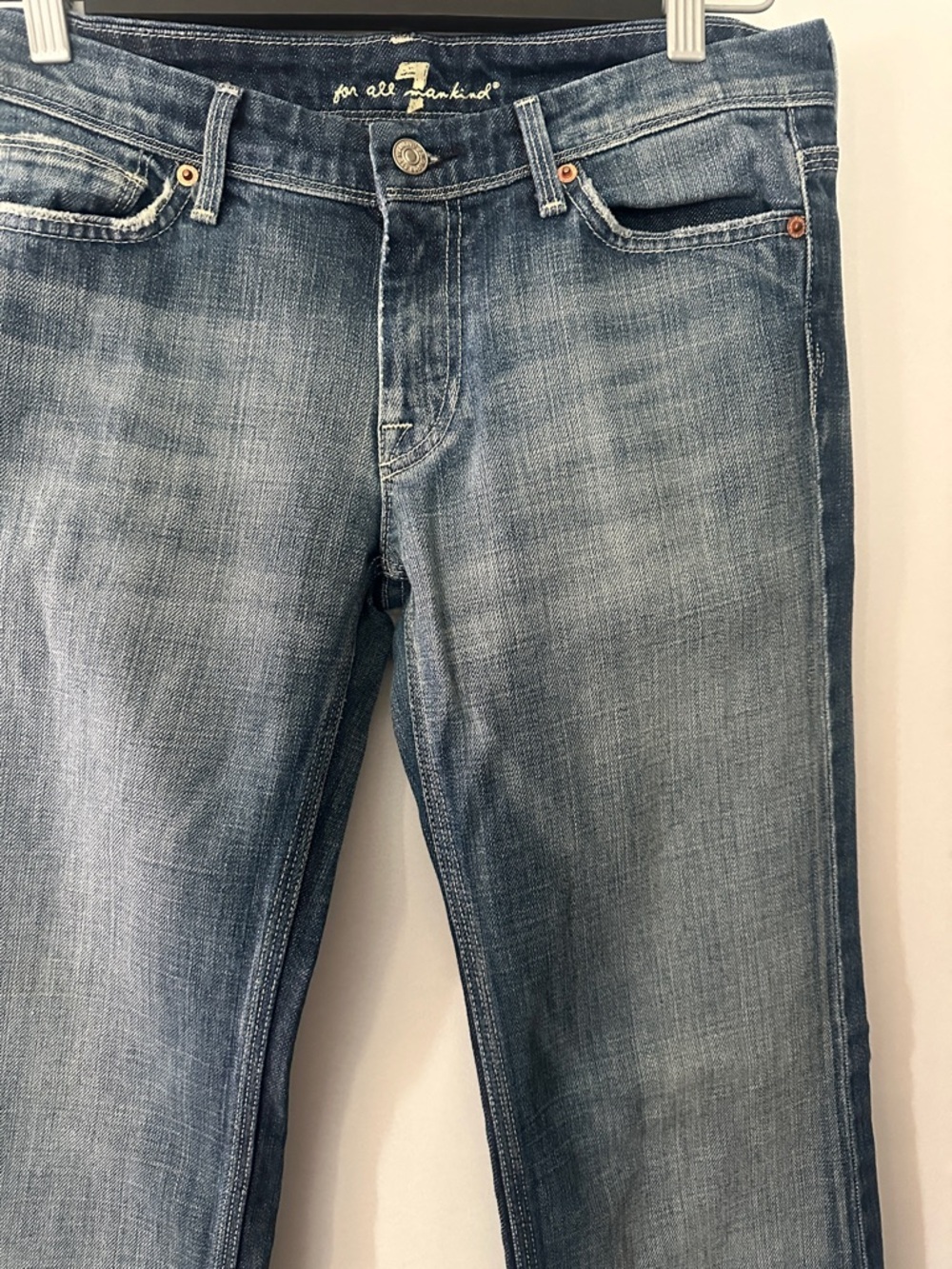 7 For All Mankind Flynt Bootcut Denim Y2K Jeans - Picture 2 of 8